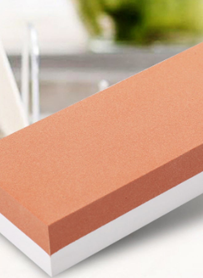 Double-Sided Kitchen Cutter Sharpening Stone Brown/White  - Image 2