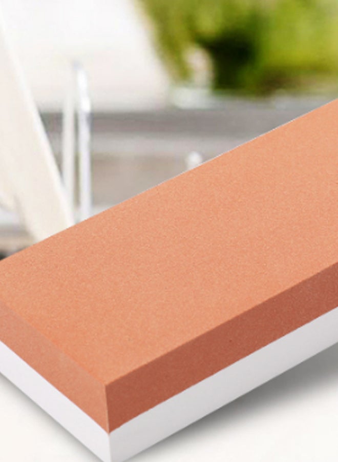 Double-Sided Kitchen Cutter Sharpening Stone Brown/White  - Image 2