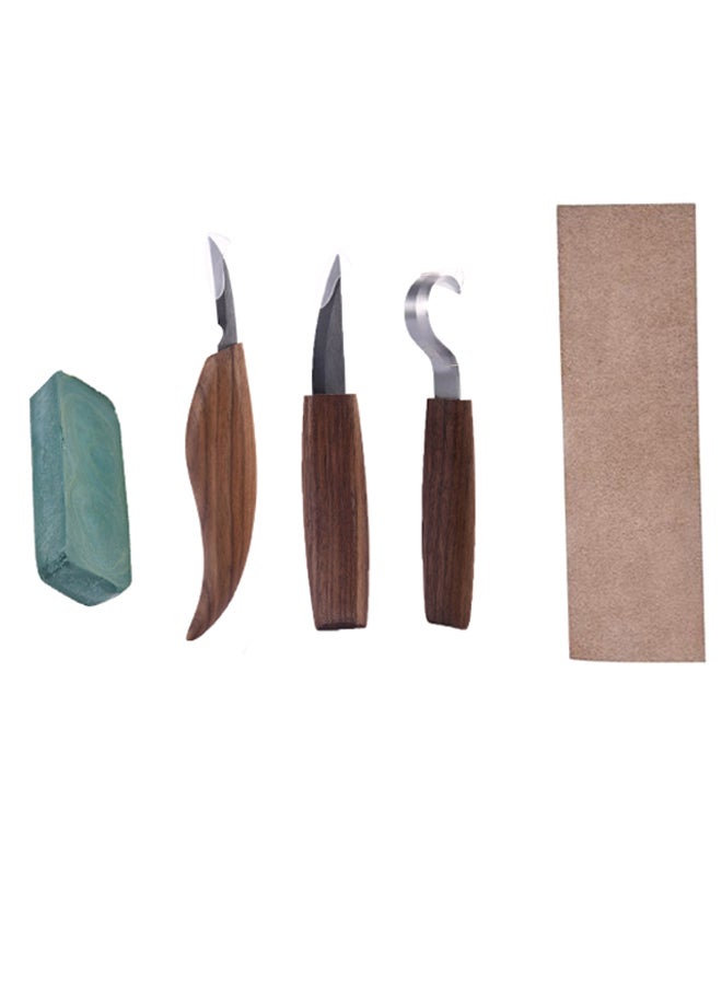 5-Piece Wood Carving Hand Tool Set With Case Multicolour  - Image 1