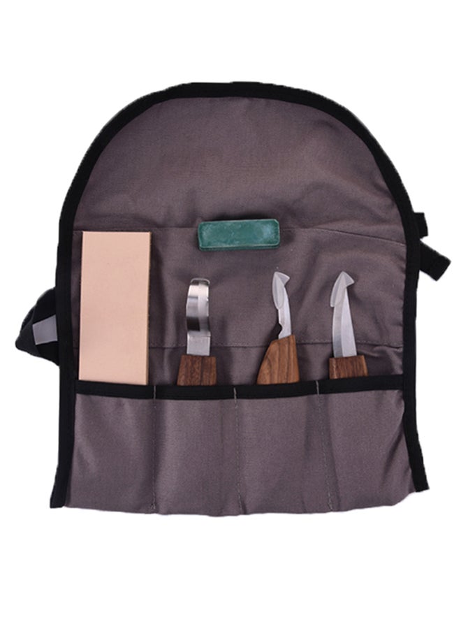 5-Piece Wood Carving Hand Tool Set With Case Multicolour  - Image 2