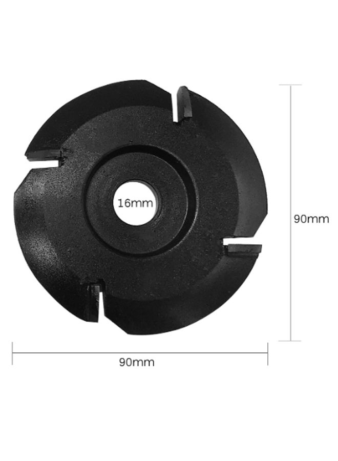 Four-Tooth Aperture Angle Grinder Wood Carving Disc Black  - Image 2