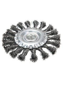 Generic Angle Grinder Knotted Wire Rust Removal Wheel Brush Silver  - Image 1