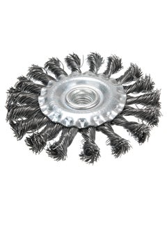 Generic Angle Grinder Knotted Wire Rust Removal Wheel Brush Silver  - Image 1