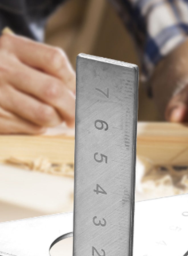 Generic - Triangular Wood-Working Carpenter Ruler Silver - Image 1