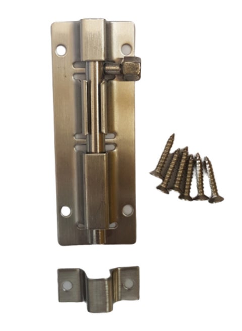 Door Lock Tower Bolt With Screw Gold 75mm
