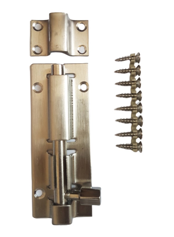 Door Lock Tower Bolt With Screw Gold 100mm