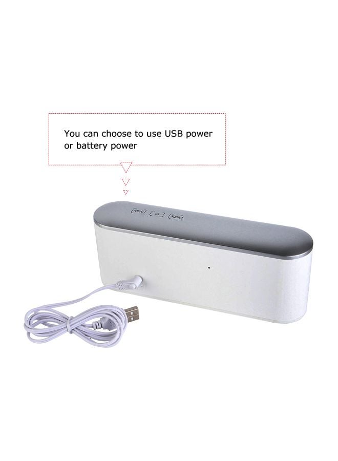 LED Alarm Clock With USB Cable White - Image 2