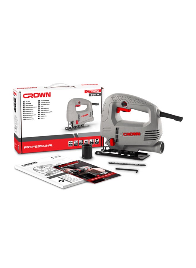 كراون منشار تثقيب قياس 65 مم وقوة 550 وات و700-3000 دورة في الدقيقة رمادي - Image 3