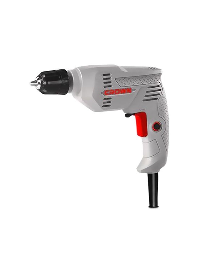 كراون مثقاب دوار مقاس 6 مم وقدرة 300 وات، يعمل بالكهرباء قدرة 220 فولت/تردد 60 هرتز فضي رمادي - Image 1
