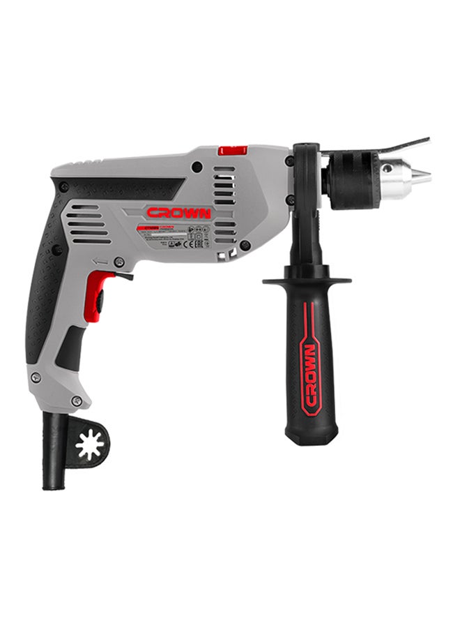 Crown CT10129 Impact Drill 13 mm 750 Watt CROWN Grey/Black/Red Grey/Black/Red  - Image 3
