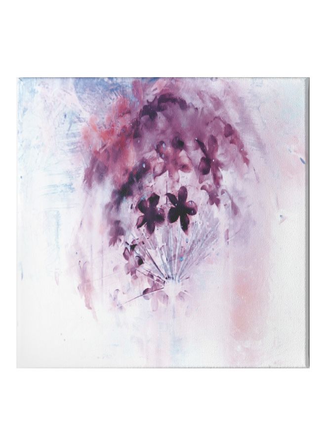 Abstract Drawing Roses Wall Painting With Frame Pink/Blue/White 30x30cm