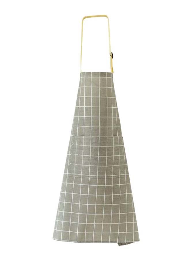 Waterproof Checks Pattern Kitchen Apron Grey/White 68 x 70cm