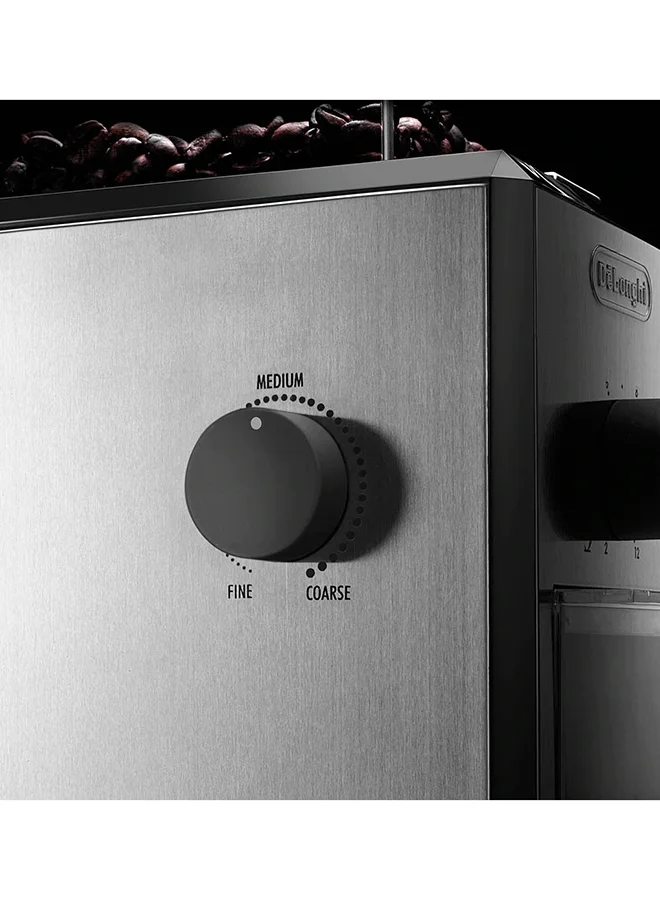 De'Longhi Coffee Grinder, Stainless Steel Blade, Dual Safe System, 110 W KG89 Stainless Steel