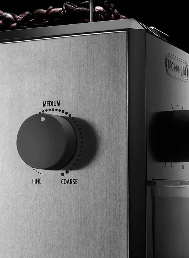 De'Longhi Coffee Grinder, Stainless Steel Blade, Dual Safe System, 110 W KG89 Stainless Steel