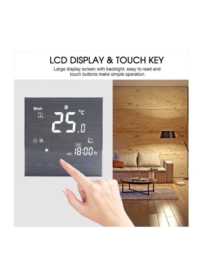 جهاز تحكم رقمي لضبط درجة الحرارة مع شاشة LCD ذكية رمادي 3.39x3.39بوصة - Image 5