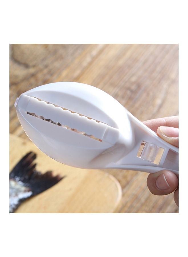 مقشرة تنظيف على شكل سمكة شفاف/رمادي 160x50مم - Image 4