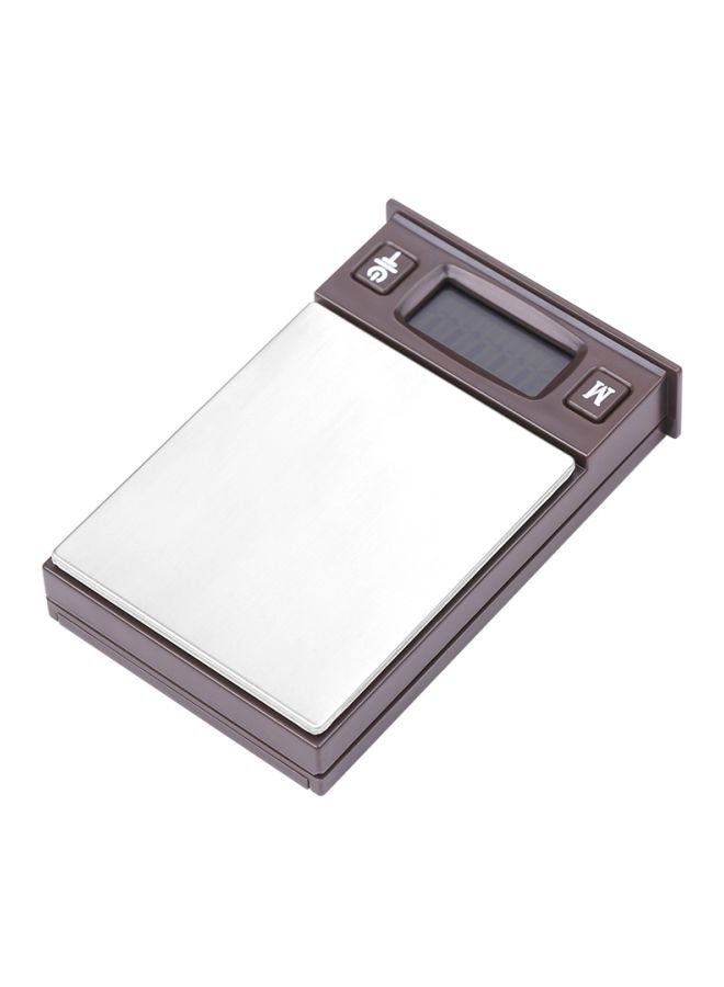 Digital Pocket Scale Brown/Silver 10x6x2cm  - Image 1