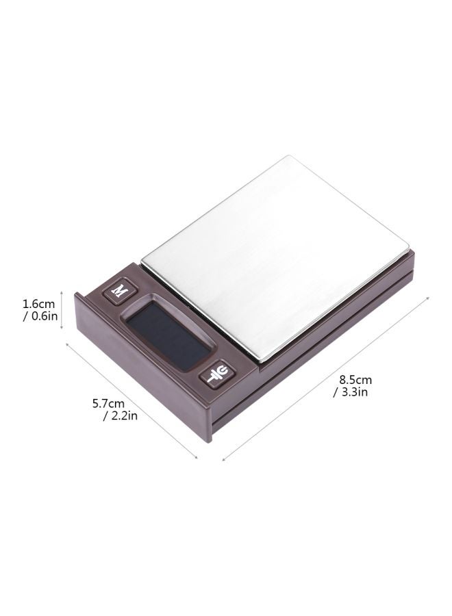 Digital Pocket Scale Brown/Silver 10x6x2cm  - Image 4