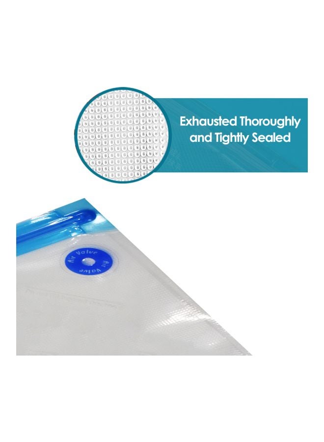5-Piece Vacuum Storage Bag Set Clear/Blue 30x34cm  - Image 4