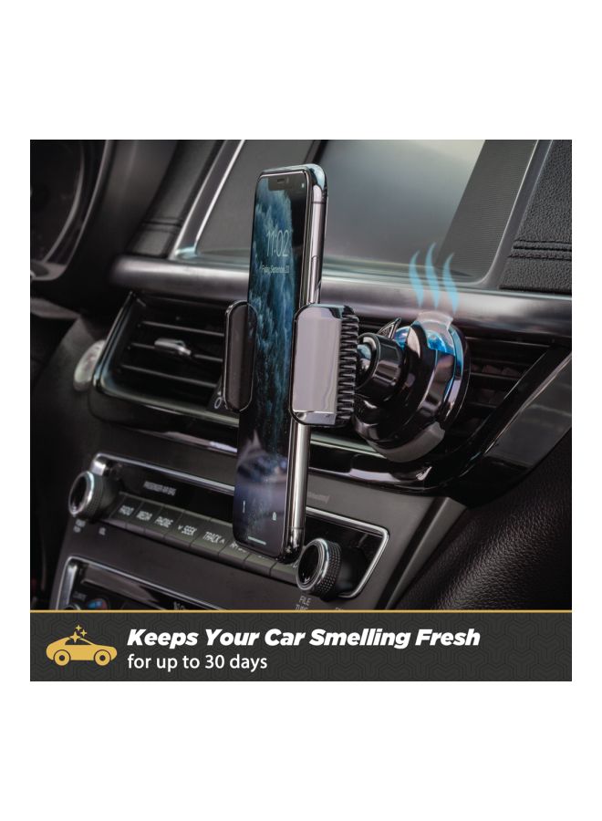 سكوش حامل فريس فري فلو يثبّت على فتحة التّهوية بالسيارة أسود/أزرق/شفاف - Image 3