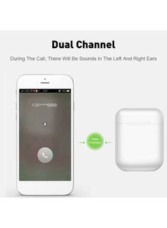 Generic i12 Mini TWS BT 5.0 Wireless In-Ear Headphones With Charge Box White  - Image 2