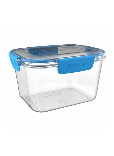 Fresco Food Container With Clip Lock Clear/Blue