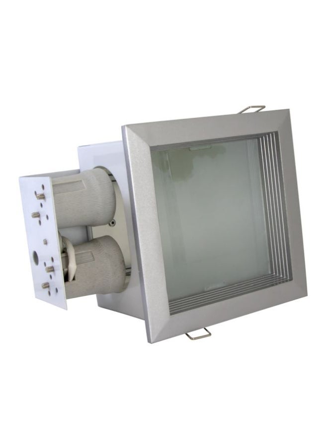 إنترلايت مصباح سقف مُربع الشكل فضي/ أبيض/ شفاف