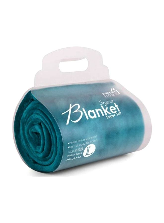 Mintra Super Soft Stylish Blanket Polyester Blue 180x220cm - Image 2