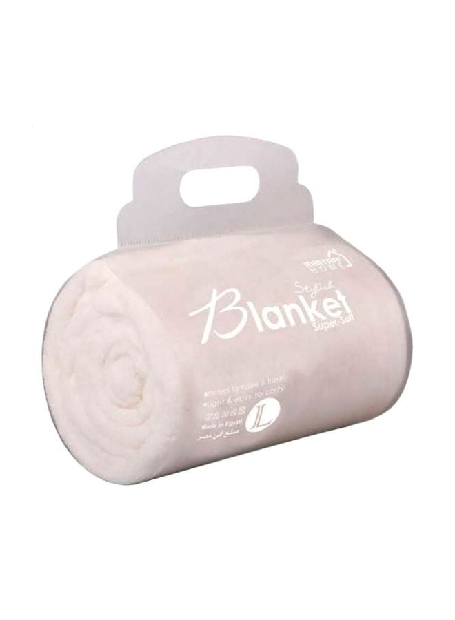 Mintra Super Soft Stylish Blanket polyester Cream L - Image 2