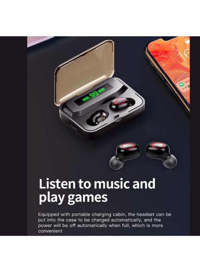 Generic - A1S TWS BT Wireless In-Ear Earbud With Digital Display Charging Box Black - Image 1