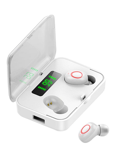 A1S TWS BT Wireless In-Ear Earbud With Digital Display Charging Box White