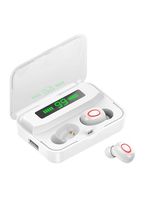 A1S TWS BT Wireless In-Ear Earbud With Digital Display Charging Box White