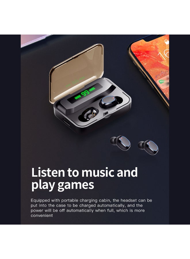 Generic - A1S TWS BT Wireless In-Ear Earbud With Digital Display Charging Box Black - Image 1