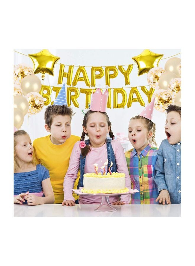 سابو بالونات بشكل شريط أعلام بعبارة "Happy Birthday" 18بوصة - Image 4