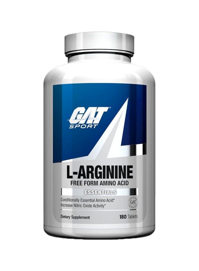 GAT - Essentials L-Arginine Dietary Supplement - 180 Tablets - Image 1