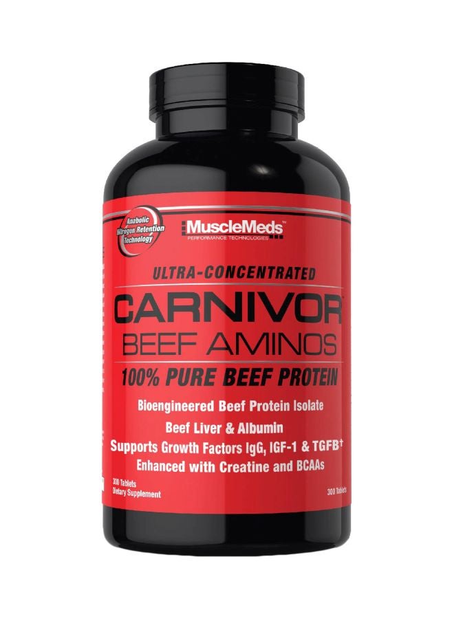MUSCLEMEDS Carnivor Beef Aminos Dietary Supplement - 300 Tablets 