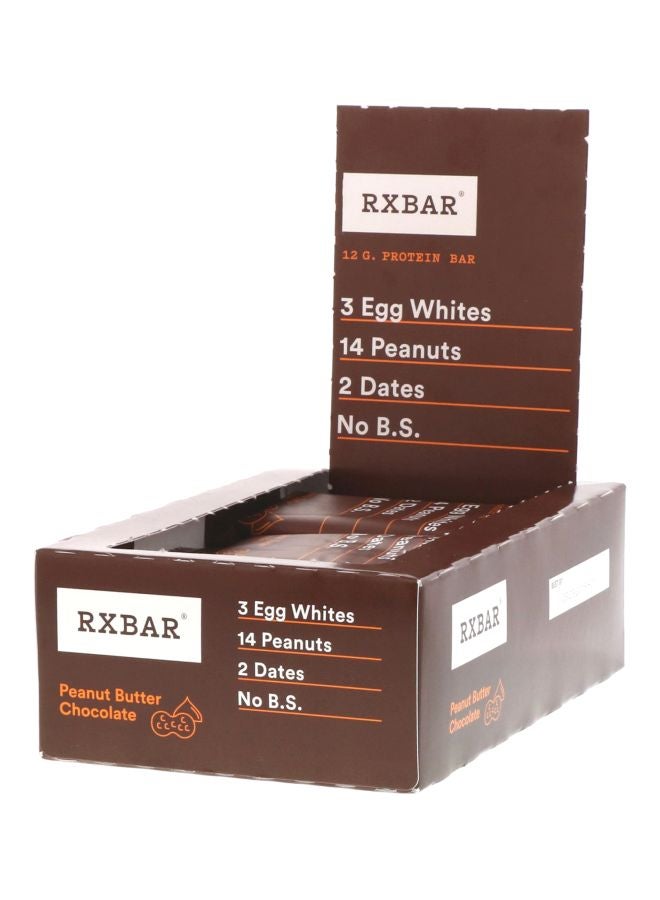 بي إكس بار مجموعة ألواح بروتين مكونة من 12 قطعة - بنكهة الشوكولاتة وزبدة الفول السوداني - Image 1