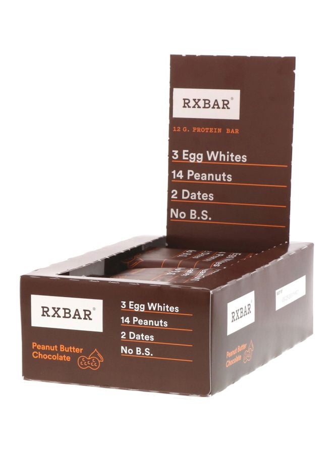 علبة ألواح بروتين من 12 لوحاً - بنكهة الشوكولاتة وزبدة الفول السوداني