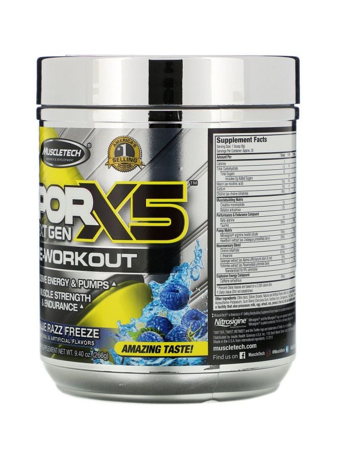 MuscleTech VaporX5 Next Gen Pre-Workout Dietary Supplement - Blue Raspberry Fusion 228g - Image 4