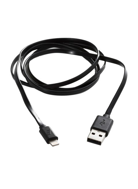 2.4A High Tech Ultra Fast MFi Certified Flat Charging Cable For Apple iPhone/iPod/iPad/iPhone X/ XR/11/11 Pro/11 Pro Max Black