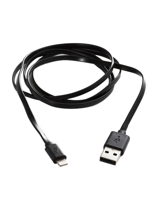 2.4A High Tech Ultra Fast MFi Certified Flat Charging Cable For Apple iPhone/iPod/iPad/iPhone X/ XR/11/11 Pro/11 Pro Max Black