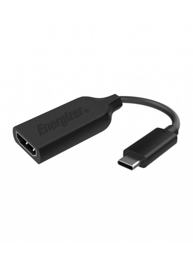 Energizer High Resolution 4K Type-C To HDMI Adapter With Integrated Type-C Connector Black - Image 1