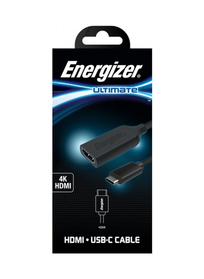 Energizer High Resolution 4K Type-C To HDMI Adapter With Integrated Type-C Connector Black - Image 4