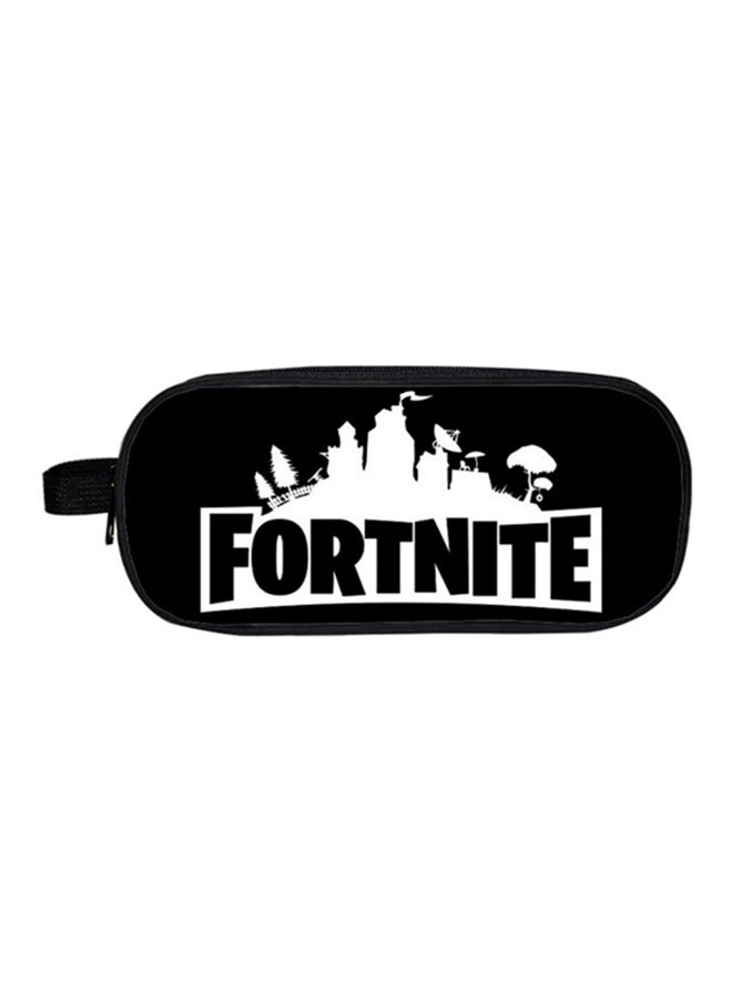 مقلمة أقلام الرصاص مطبوعة بكلمة "Fortnite" أسود/ أبيض - Image 1