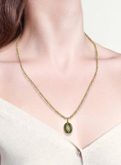 STARGEMS 0.22 Ct Diamond and Emerald Pendant  - Image 2