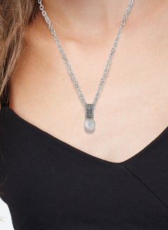 STARGEMS 0.42 Ct Diamond Three Row Bezel Drop Pendant White Gold  - Image 3