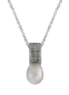 STARGEMS 0.42 Ct Diamond Three Row Bezel Drop Pendant White Gold  - Image 1