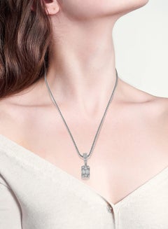 STARGEMS 0.29 Ct Baguette Illusion Diamond Pendant White Gold  - Image 2