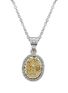 STARGEMS 0.84 Ct Diamond Illusion Pendant White Gold  - Image 1