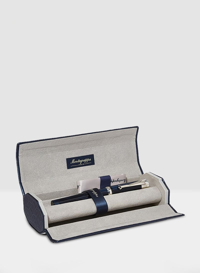 MONTEGRAPPA Desiderio Rollerball Pen Navy Blue/Gold  - Image 1